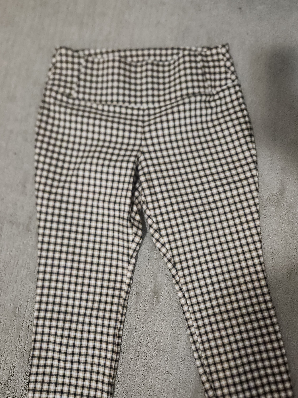 Worthington Black and White and Tan Gingham Women's Leggings